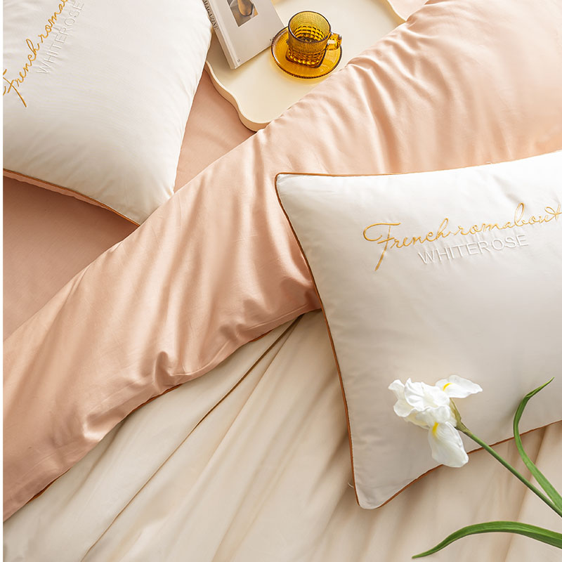 Värjätty yksinkertainen ja runsas puhdas puuvillasarja