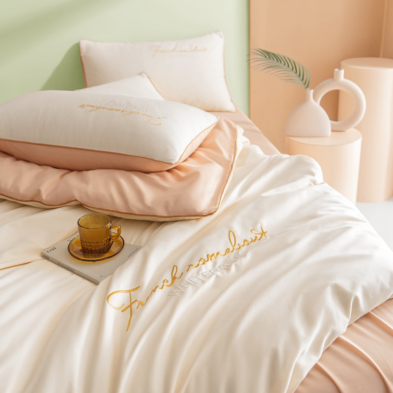 Puhdas puuvillavärinen kaksoislevyn sarja